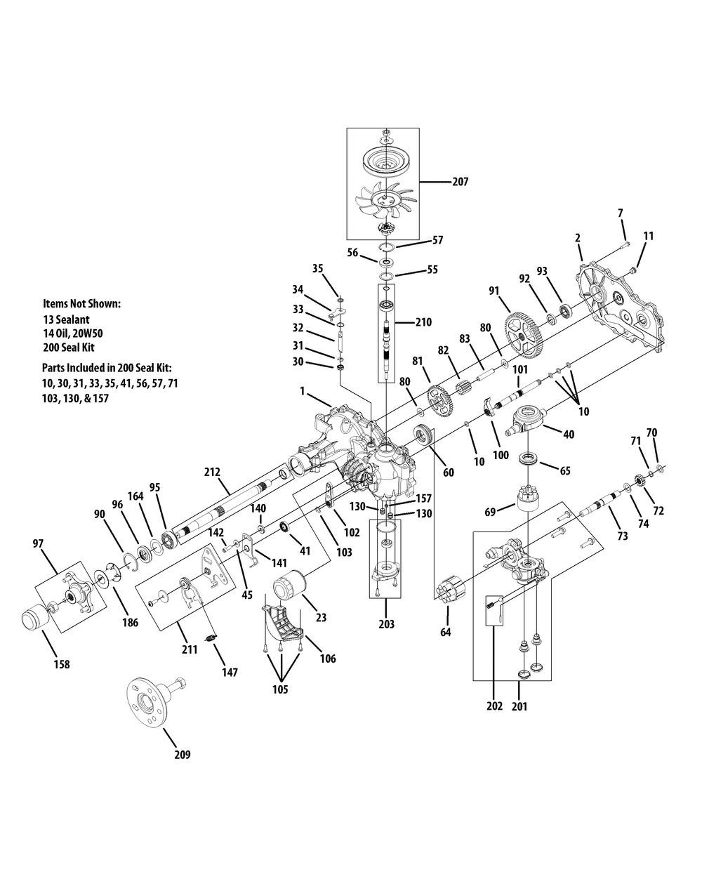 Transmission Rh 618-06016b Diagram and Parts List for Z-FORCELZ60 (53AGD-53AGD050)(2015) Cub Cadet Lawn Tractor